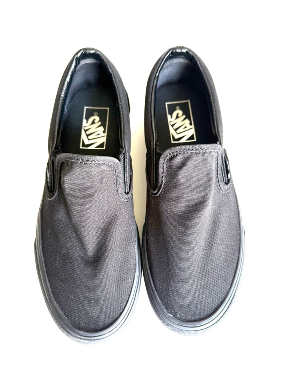 Vans Classic Slip-On Stackform Triple Black Platform Sneakers Sz 7.5W/6M EUC - Picture 7 of 15
